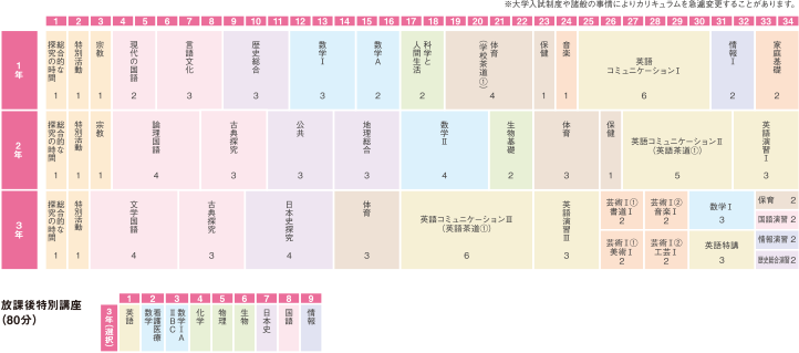 体育コースのカリキュラム