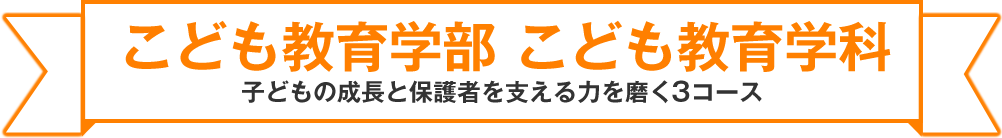 こども教育学部 こども教育学科 子どもの成長と保護者を支える力を磨く3コース