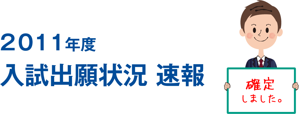 2011年度 入試出願状況 速報