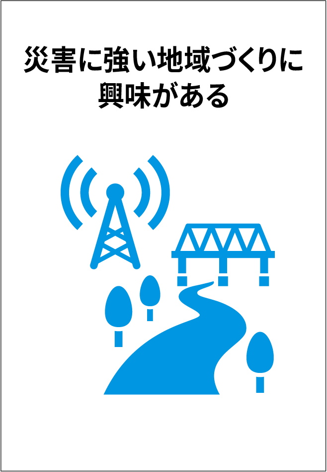 災害に強い地域づくりに興味がある