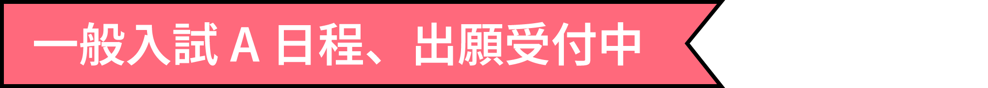 一般入試A日程、出願受付中