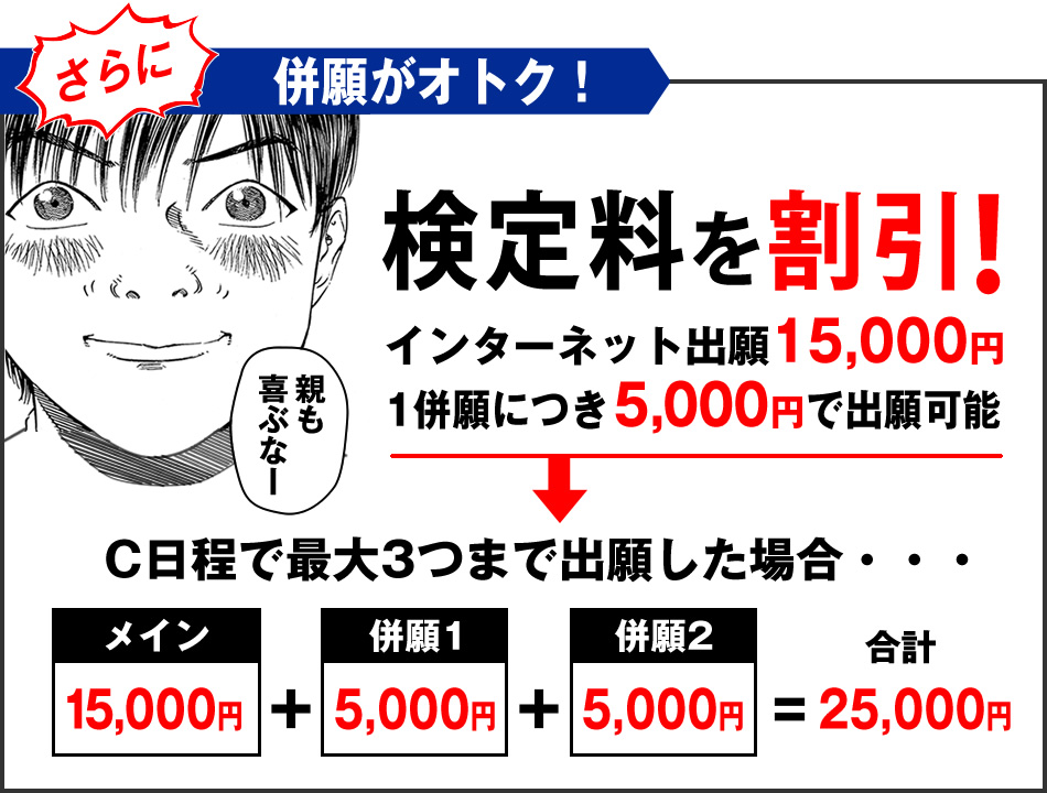 併願がオトク!