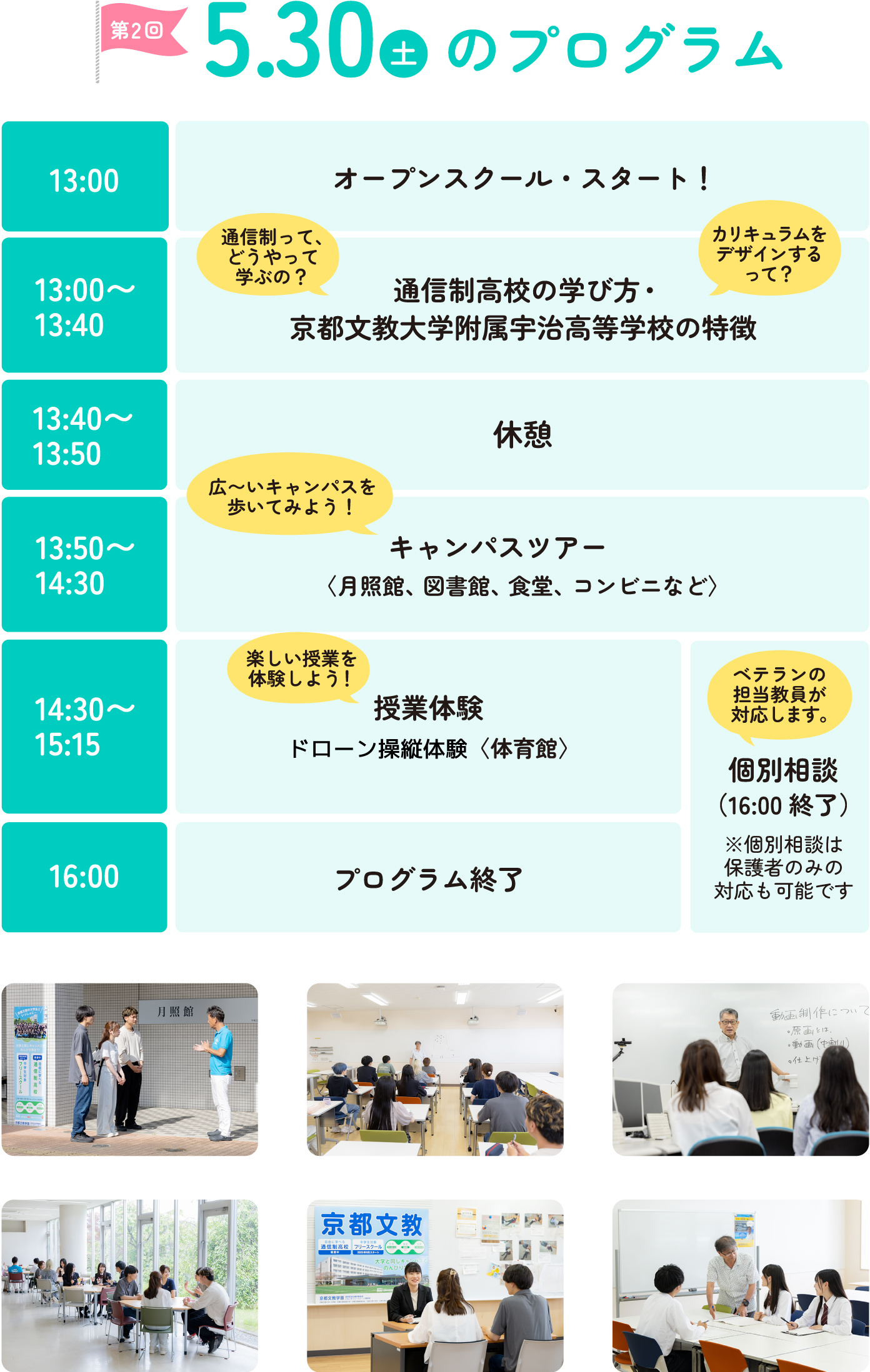 第2回 5.30（土）のプログラム