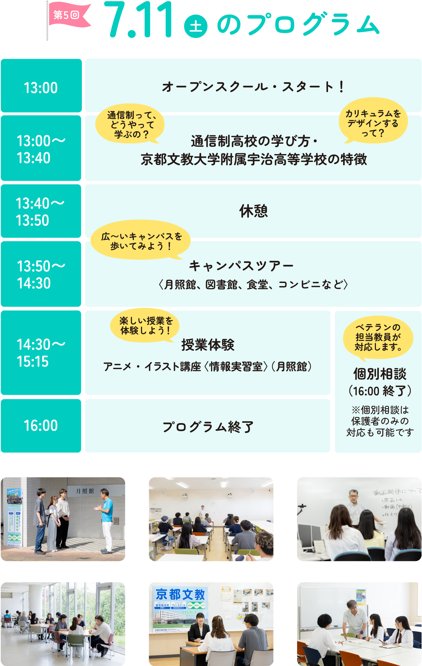 第5回 7.11（土）のプログラム